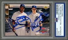 Cecil Fielder Tettleton SIGNED 1993 Upper Deck #46 Card Tigers Motown Auto PSA