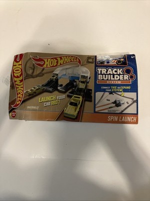 Hot Wheels 2015 Track Builder System Spin Launch Kit Blue Car DNB70, Used