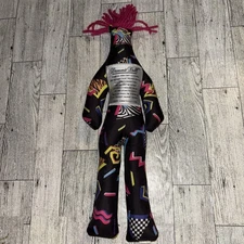 DAMMIT DOLL Hot Pink Hair  W/ Bright Colored Geometric Pattern 