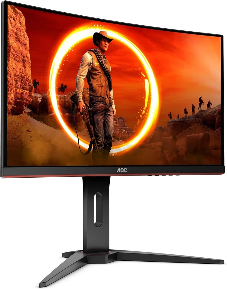 AOC C24G1 24" Curved Frameless Gaming Monitor FHD 1080p 1500R VA Panel 1ms 144Hz - Image 2 of 4