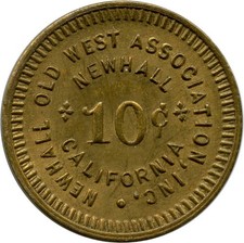 Newhall, California CA Newhall Old West Association Good For 10&cent; Trade Token