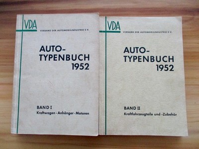 VDA Typenblätter 1952 VW Mercedes Porsche Borgward Lloyd Kaelble Südwerke MAN