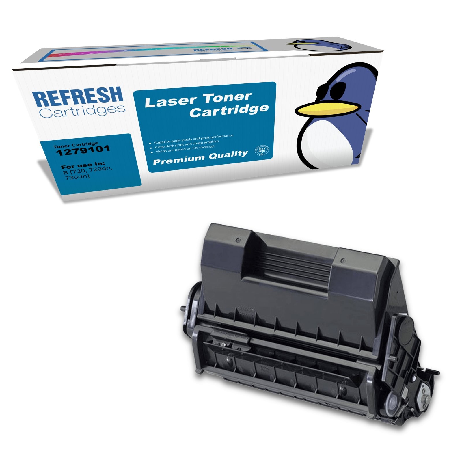 Refresh Cartridges Black 01279101 XL Toner Compatible With OKI Printers