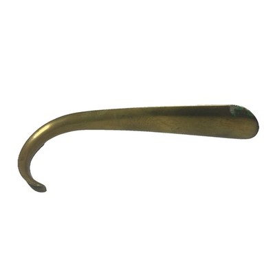 Vintage Solid Brass Shoe Horn 9  Ram Curl Antique Rare Collectible Foot