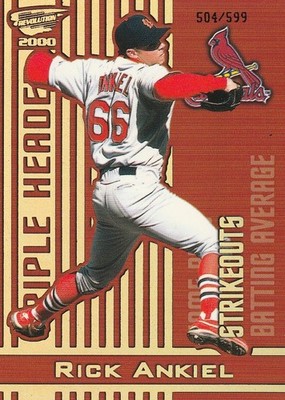 2000 Revolution Triple Header Holographic Gold #30 Rick Ankiel/599