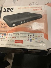 SEG AESEGS7B Single Scart Freeview Receiver 200 Channels Digital