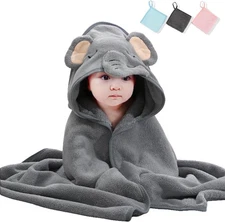 Baby Hooded Towel,31 * 31 in Toddler Bath Towels and Washcloths Set for Newborn 