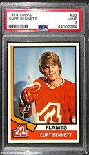 1974 TOPPS #33 CURT BENNETT PSA 9 Mint 44002284 