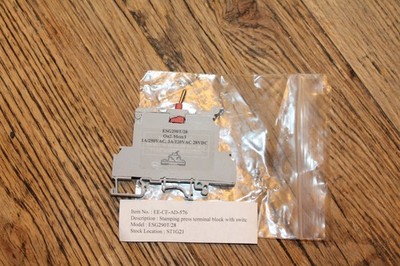 NEW Woertz ESG290T/2 TERMINAL BLOCK TOGGLE SWITCH ON-ON 2 WAY 12-24 AWG 1A/250V