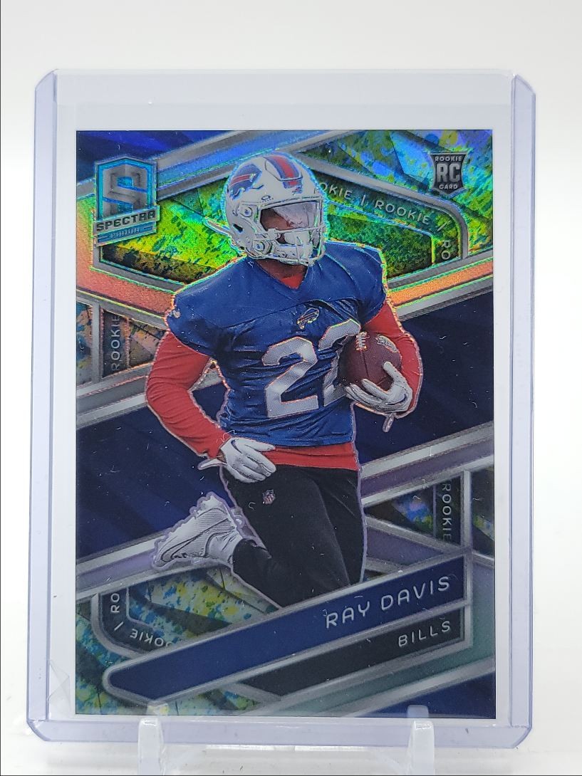 RAY DAVIS 2024 SPECTRA ROOKIE NEON SPLATTER PRIZM BILLS #147 RC /8 Q2123