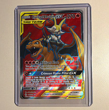 Charizard & Braixen GX Full Art Holo TAG TEAM 212/236 SM Cosmic Eclipse EN on eBay