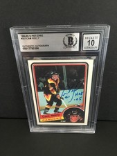 1984-85 O-PEE-CHEE #327 CAM NEELY AUTO'D ROOKIE CARD BECKETT