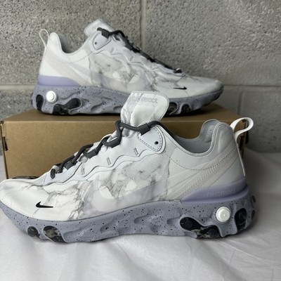 NIKE REACT ELEMENT 55/ KL PURE PLATINUM/CLEAR-WOLF GREY CJ3312 001 MEN'S Sz 7.5