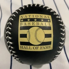 National Baseball Hall Of Fame Black Souvenir Baseball Ball