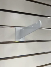 20 Pack Slatwall Shelf Brackets 6 Inch, White Heavy Duty Shelf Bracket 