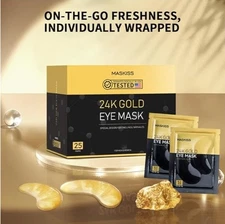 24k Gold Under Eye Patches (25 Pairs) eye mask Collagen Skin Care Products