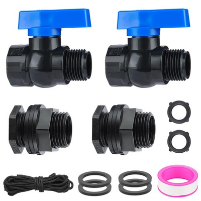 #ad Rain Barrel Spigot Kit 3 4quot; GHT Garden Water Diverter Hardware set $15.95
