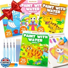 Shuttle Art Paint with Water Coloring Book for Kids, Pack of 4, 1