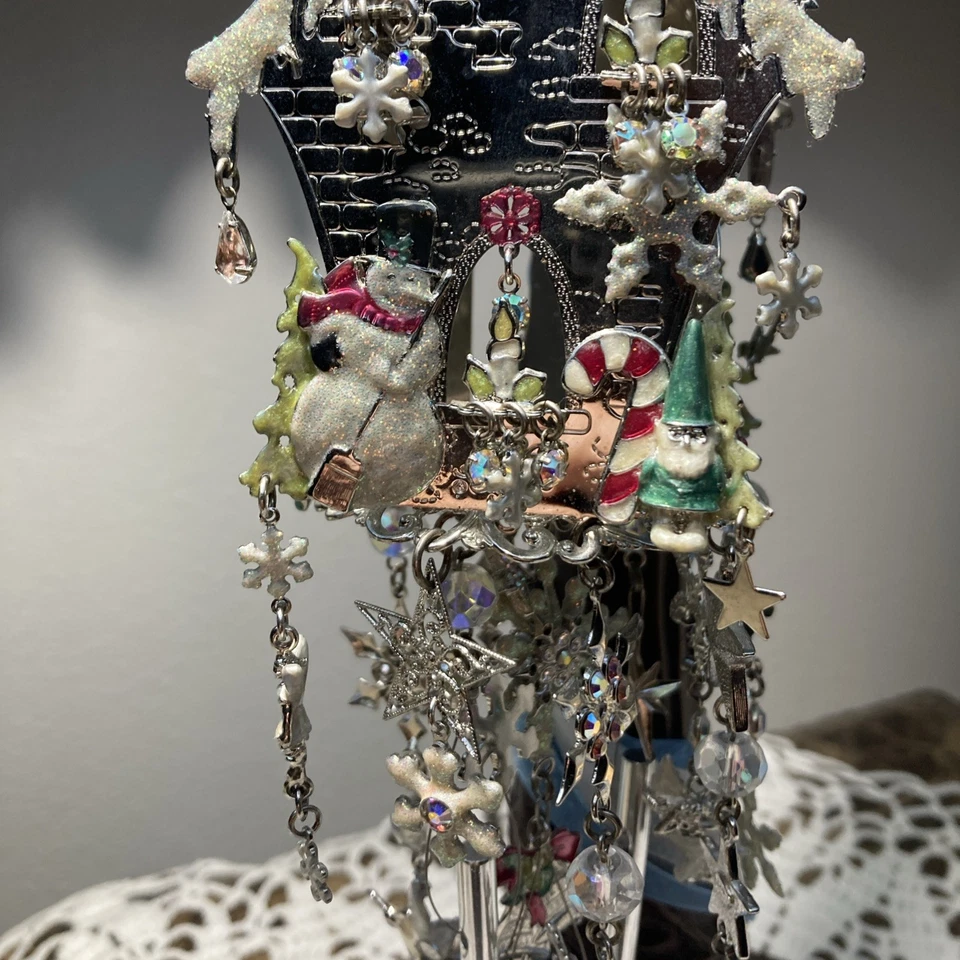 Carillón de viento decorativo Kirk’s Folly vintage Winter Wonderland. Tema de Navidad. Foto 3 de 4