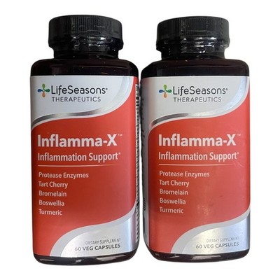 2x LIFE SEASONS INFLAMMA-X. INFLAMMATION SUPPORT. EXP  12/2026
