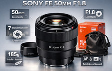 📸  SONY FE 50MM F1.8 | SEL 50F18F | Foto Kamera Objektiv Lens für Sony E-Mount