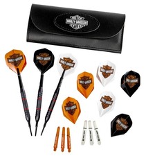 Harley-Davidson 3 Pack NSTR-1 Soft Tip 18 gr. Darts, Black Coated Brass Barrels
