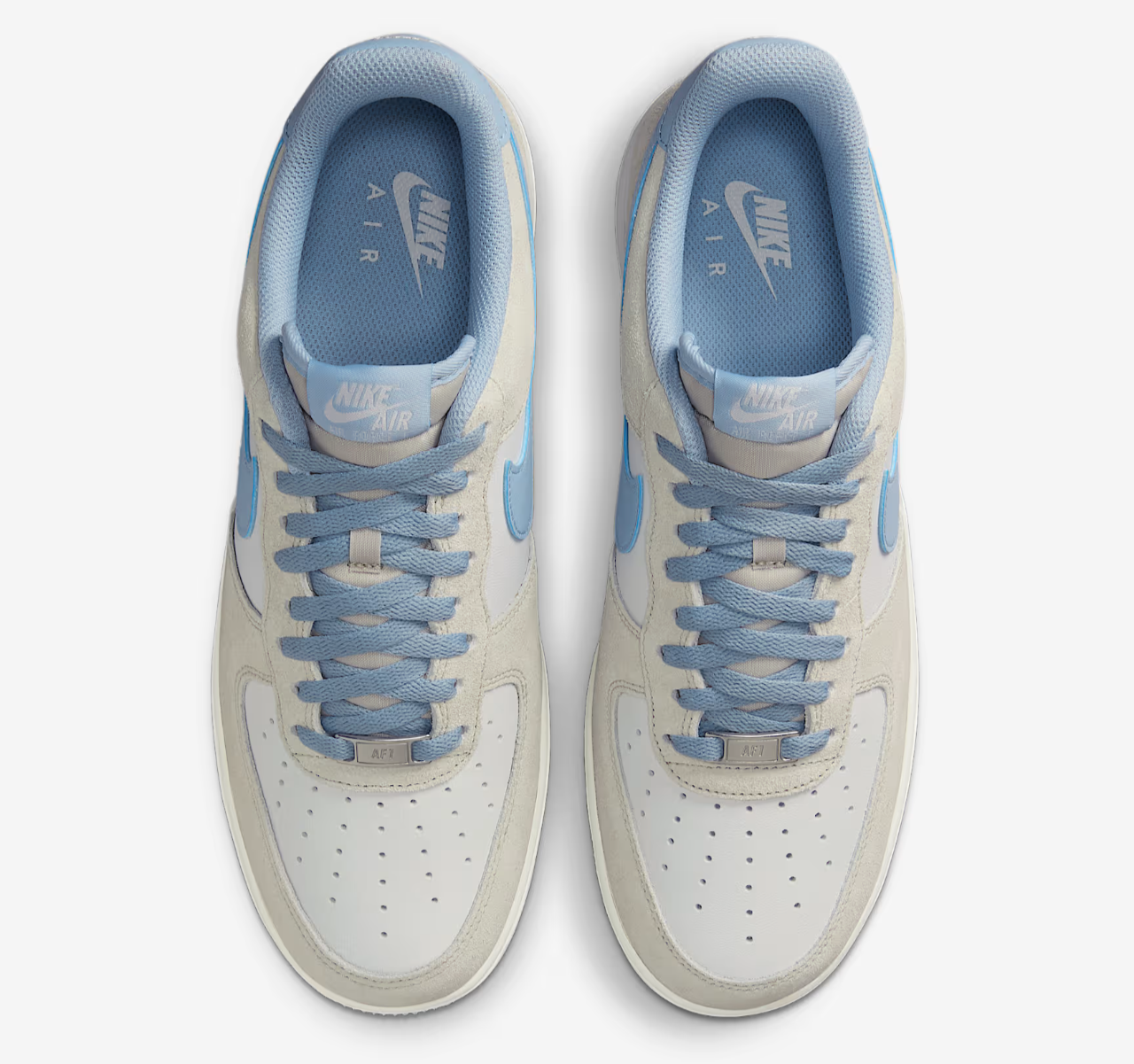 SAOLA Scarpe Nike Air Force 1 '07 Vela Bianco Light Armory Blue Uomo Taglia 6 15