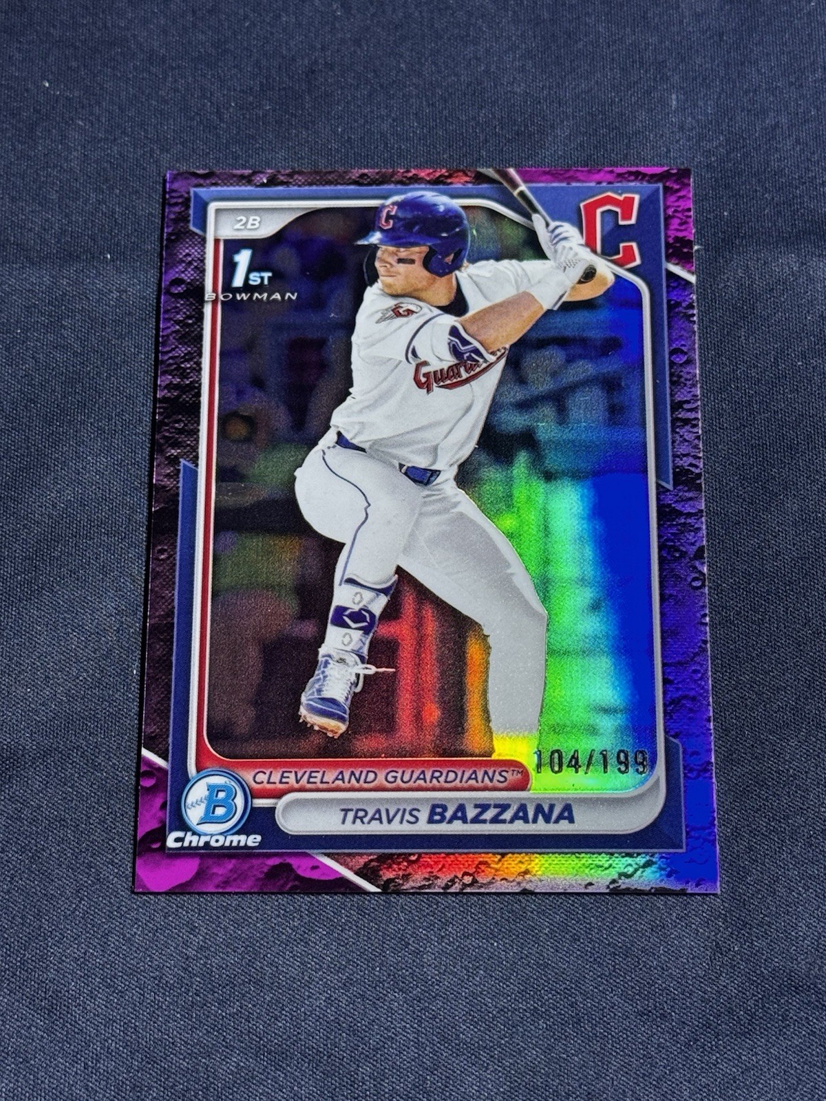 TRAVIS BAZZANA 2024 1st BOWMAN CHROME DRAFT FUCHSIA LUNAR /199 Guardians