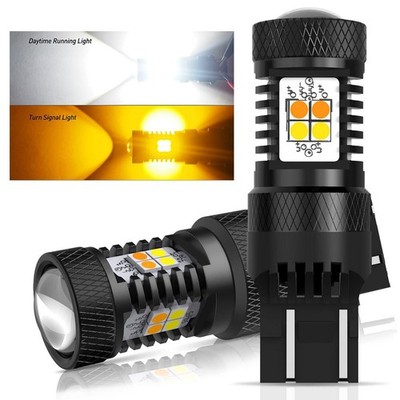 16K AUXITO 7443 LED 7444 Turn Signal Light Switchback Amber White Lamps Hi Power
