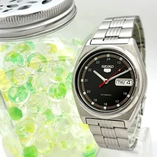 Seiko 5 Men’s Mechanical Automatic Watch Day Date Skeleton Used