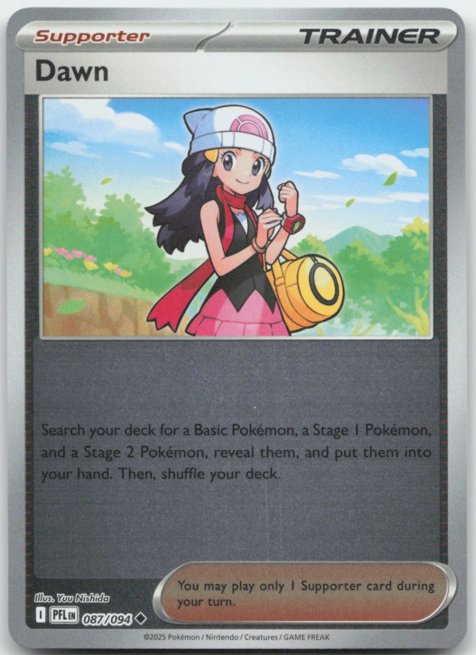 Dawn 087/094 Reverse Holo ME02: Phantasmal Flames Pokemon Card NM