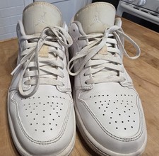 Jordan Air Jordan 1 Low Triple White Men  s Low Top Leather Lace Up 553558-136