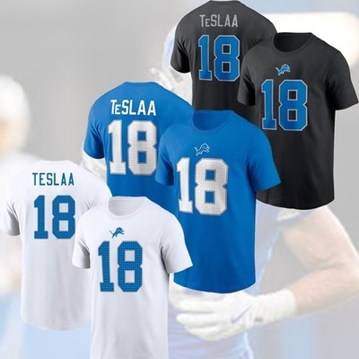 HOT NEW - Isaac TeSlaa #18 Detroit Lions Player Name & Number For Fans Gift