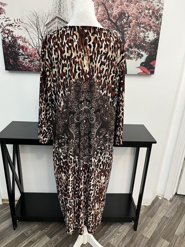 Mlle Gabrielle Women’s Shift Plus Dress Size 3XL Paisley 3/4 Sleeve Pullover - Picture 5 of 9