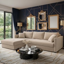 OREA Modern Corner Sofa with Dual Storage & Sleeping Function 8 Colours