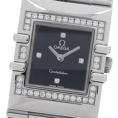 OMEGA 1528.46 Constellation Carre Quadra Quartz Ladies Watch From Japan G0428