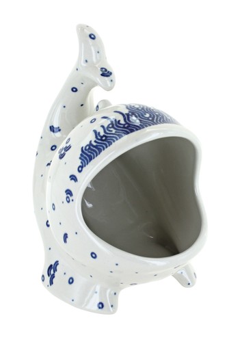Blue Rose Polish Pottery Oceana Fish Sponge Holder - Picture 2 of 2