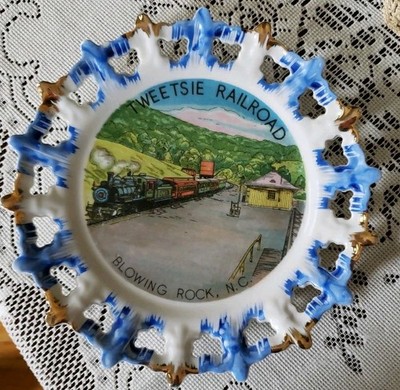 VTG Tweetsie Railroad, Blowing Rock, NC, Souvenir Plate Japan