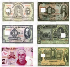 Mexico Money ATM Credit Debit Card Skin Peso Banco Sticker Stickers Mexican MEX