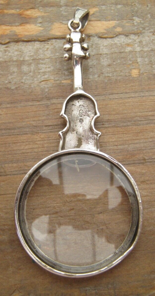 English HM Solid Silver Magnifying Lens Jewellers Loupe Eye Glass