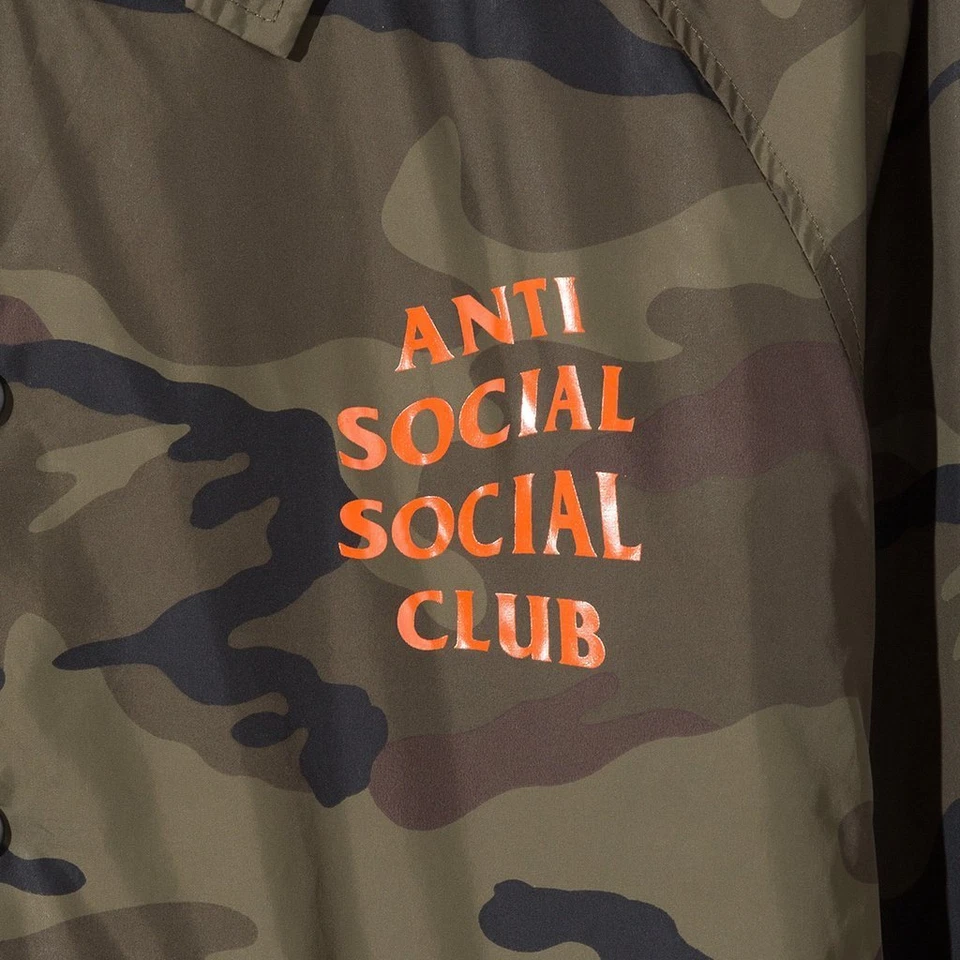 Chaqueta de entrenador camuflada Anti Social Club 2017 grande Foto 3 de 4