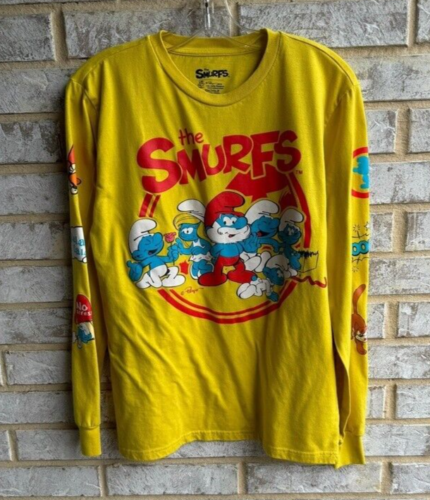 Die Schlümpfe Langarm Pullover T-Shirt Damen Gr. M.