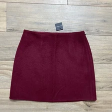 Club Monaco Womens Wool Blend Centie Skirt Size 8 Burgundy A-Line Silhouette