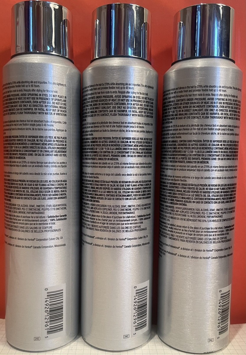 3 PACK - Kenra Platinum Dry Texture Spray #6 5.3oz EACH CAN 100