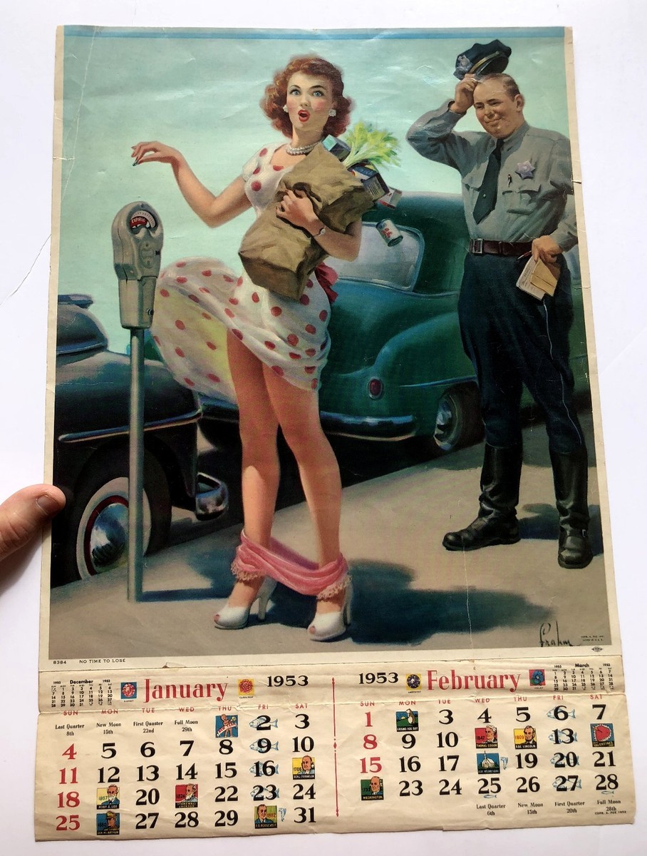 値下げ！！1951年　ピンナップ・ガール　カレンダー ＊1078329 値下げ！！1951年 ピンナップ・ガール カレンダー ＊1078329