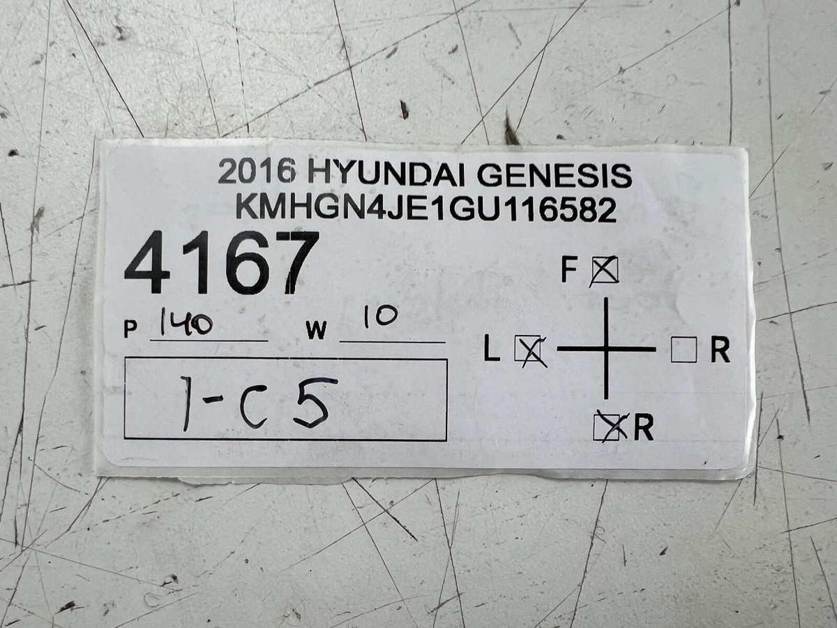 2015-2017 GENESIS G80 LEFT FENDER FRONT AND REAR DOOR MOLDING