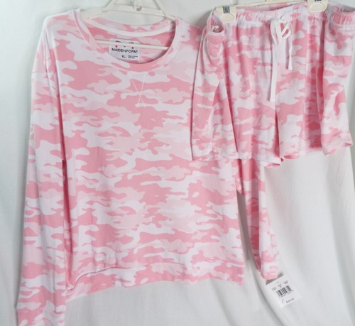 Maidenform Schlafshirt + Shorts rosa tarnfarben Gr.: XL weich