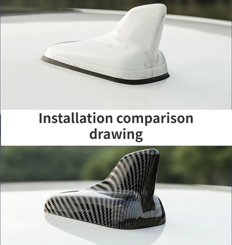 Carbon Fiber Roof Shark Fin Antenna Cover Trim For Audi A3 A4 A6 Q3 Q5 2017-2022 - Foto 9 di 12