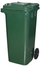 Bidone immondizia spazzatura con ruote Green 120 lt cm 55x50x94 h vari colori