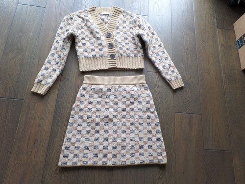 New Latest REBECCA TAYLOR wool cashmere blend crop sweater & mini skirt sz S - Picture 2 of 12